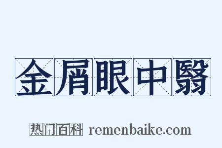 金屑眼中翳是什么意思的图片